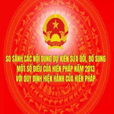 So sánh các nội dung dự kiến sửa đổi, bổ sung một số điều của Hiến pháp năm 2013 với quy định hiện hành